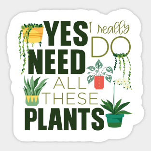 Plant Lover Plant Lady Plant Mom Pot Head Funny Sticker